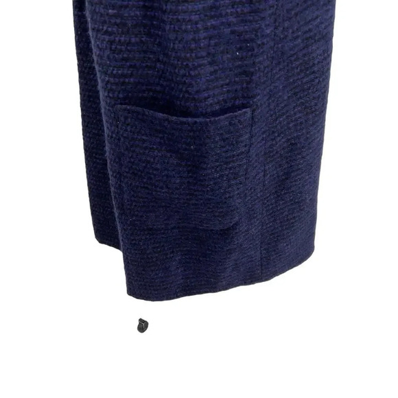 Anna Sui Swing Mod Dress Tweed Boucle Knit Short Sleeve Purple Black Size 12 - Picture 5 of 11